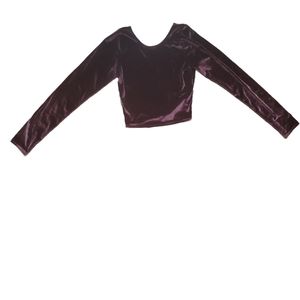Abercrombie and fitch Velvet velour long sleeve Crop top